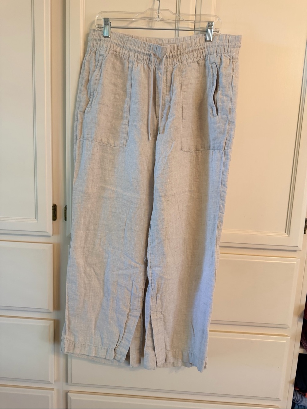 Athleta women’s large kaki linen pants large